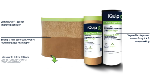 iQuip Pretaped Kraft Masking Paper Dispensor - Image 2