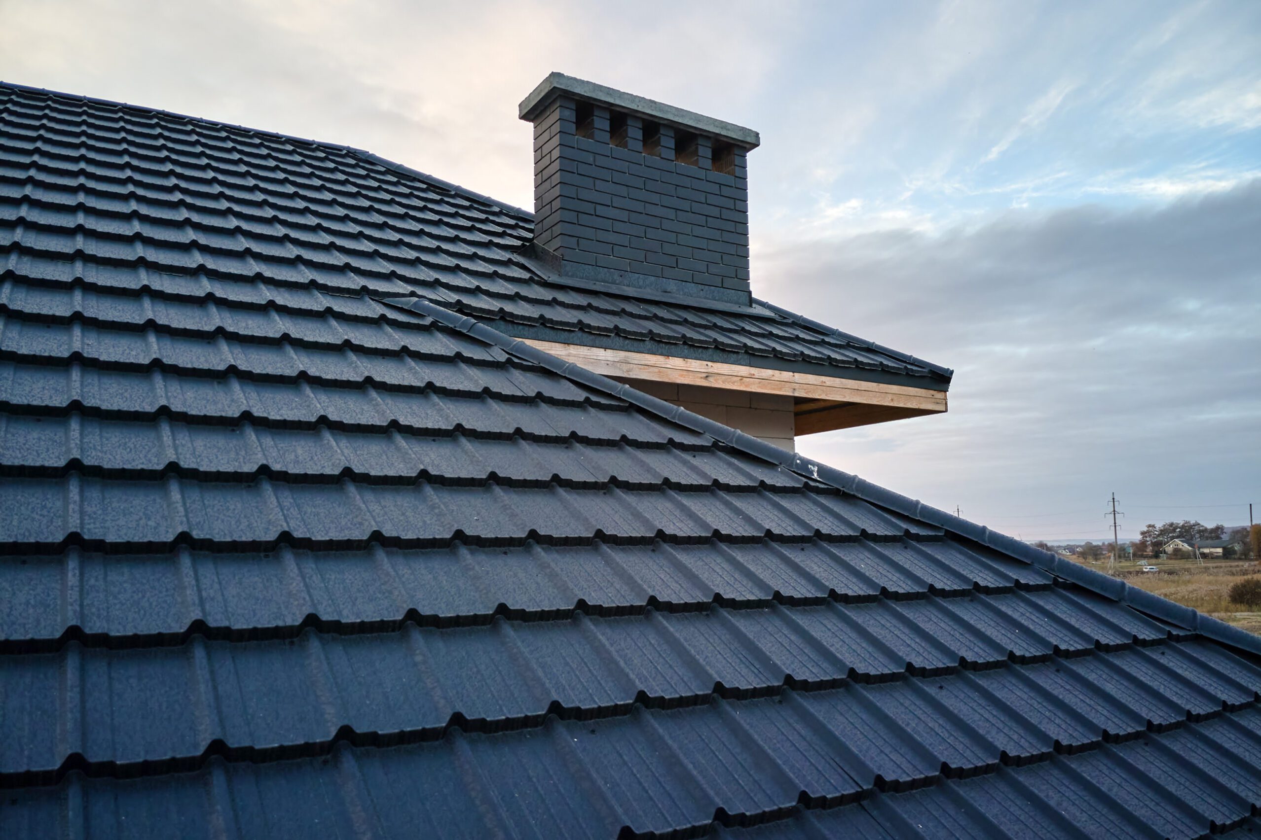 black tile roof